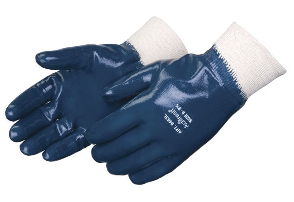 Blue Nitrile Coated Fuel/ Chemical gloves ( 1 Dozen)